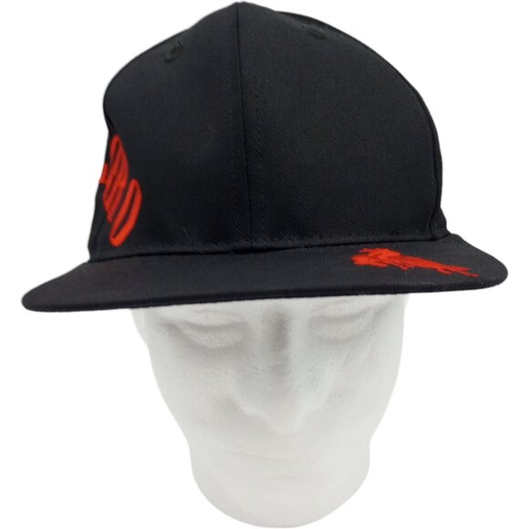 1990s Marlboro Side Script Bronco Snapback Hat Black Cap Logo Cowboy Vintage - Picture 4 of 9